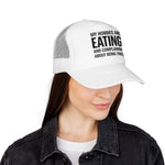 Funny Sarcastic Hat My Hobbies Are Eating and Complaining Humor Cap