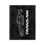 3rd Gen Firebird Trans Am Line Art Microfiber Throw Blanket Car Gift