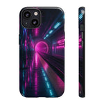Neon Future Subway Station Tough Phone Case Cover Gift Art
