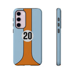 Blue Orange 20 Retro Endurance Racing Stripe Tough Phone Case Cover