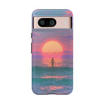 Vaporwave Ocean Sunset Tough Phone Case Cover Gift Art