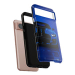 Blue Mustang Art Phone Case, GT500 American Muscle Car Tough Cover for Men