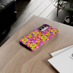Trippy Daisy Retro Floral Pattern phone case | Tough Cases