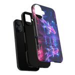 Neon Koi Reflection Vaporwave phone case | Tough Cover