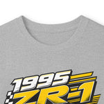 1995 ZR-1 Corvette graphic long sleeve tee | Yellow sports car design
