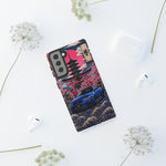 Bayside Blue Skyline Phone Case, Cherry Blossom Torii Tough Cover