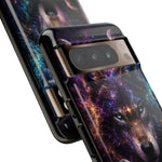 Cosmic Wolf Phone Case, Galaxy Nebula Portrait Tough Cover, Gift