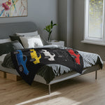 1969 Camaro Five Color Side Profile Microfiber Throw Blanket Muscle Car Gift