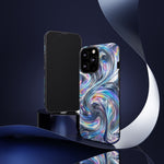 Chrome Metallic Swirl  Art Tough Phone Case