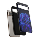 Neon Blue Tiger phone case | tough protective cover