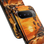 Orange Corvette C3 Stingray Sunset Palms Phone Case