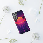 Classic Grid Sunset Vaporwave Art Tough Phone Case