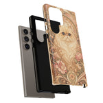 Persian Cat Floral Art Nouveau Tough Phone Case