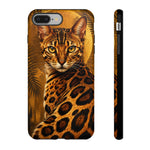 Bengal Cat Wild Spots Gold Art Tough Phone Case