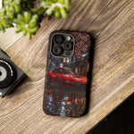 Red FD RX-7 Blossom Alley Tough Phone Case - Rain-Slicked Night