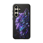 Holographic Wolf Phone Case, Fractured Prism Iridescent Cover