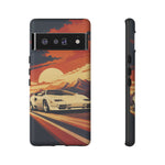 Retro Sunset Countach phone case | Sports car tough cover