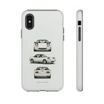 1989 Miata White Triple View Roadster Tough Phone Case Cover