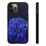 Neon Blue Tiger phone case | tough protective cover