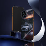 Skyline GT-R R34 White Nurburgring Speed Art Tough Phone Case