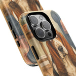 Guilty Basset Hound Phone Case, Muddy Watercolor Art Cover