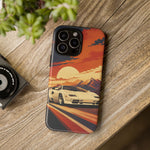 Retro Sunset Countach phone case | Sports car tough cover