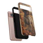German Wirehaired Pointer Autumn Art Tough Phone Case