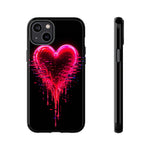 Melting Glitch Heart Neon Phone Case