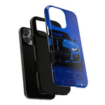 Blue Mustang Art Phone Case, GT500 American Muscle Car Tough Cover for Men