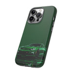Racing Green Camaro Phone Case, Sports Muscle Car Tough Cover