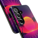 Classic Grid Sunset Vaporwave Art Tough Phone Case