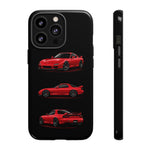 FD RX7 Phone Case Red, Three-View Vector Cover, JDM Gift