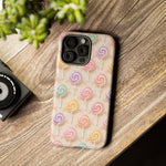 Pastel Swirl Lollipops Tough Case | Candy Pattern Phone Cover