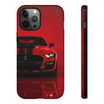 Red Mustang Art Phone Case, GT500 American Muscle Car Tough Cover