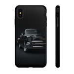 Black 1957 Chevy Bel Air Chrome Front Tough Phone Case for Classic Car Fans