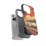 Retro Sunset Countach phone case | Sports car tough cover