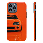 Orange Supra Phone Case, MK4 90s JDM Legend Tough Protective Cover for Men