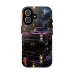 67 GTO Phone Case Purple, Rainy City Night Muscle Car Tough Cover