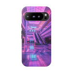 Empty Mall Escalator Vaporwave Art Tough Phone Case