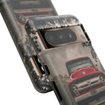 F100 Phone Case, Red White Classic Truck Foggy Road Cover, Gift
