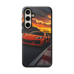 Orange C8 Z06 Flat Plane V8 Speed Art Tough Phone Case