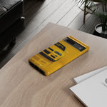 Yellow Skyline Phone Case, R34 GTR 90s JDM Legend Tough Cover for Men Gift