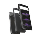 Cuda Phone Case Purple, Three-View Vector Tough Cover, Gift