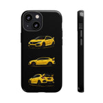 Yellow Type R Sports Car Phone Case Tough JDM Hot Hatch Multi View Print