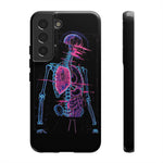 Neon Anatomical Skeleton Phone Case | Internal Displacement Art