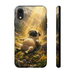 Pug in Sunbeams phone case | Dog Lover Tough Cover