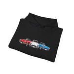 1961 Corvette Red White Blue Classic Chevy Sports Car Graphic Pullover Hoodie