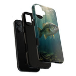 Largemouth Bass Phone Case, Sunlit Underwater Tough Cover, Gift