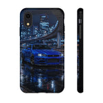 Skyline GT-R R34 Bayside Blue Tokyo Night Art Tough Phone Case