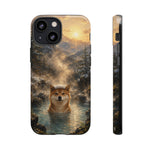 Shiba Inu Forest Hot Spring phone case | Tough Cases
